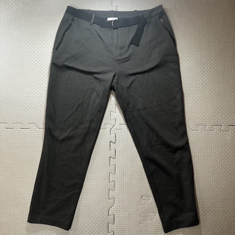 Standard James Perse Belted Pleated Charcoal Pants Trouser WCNK1740 Sz 29x25